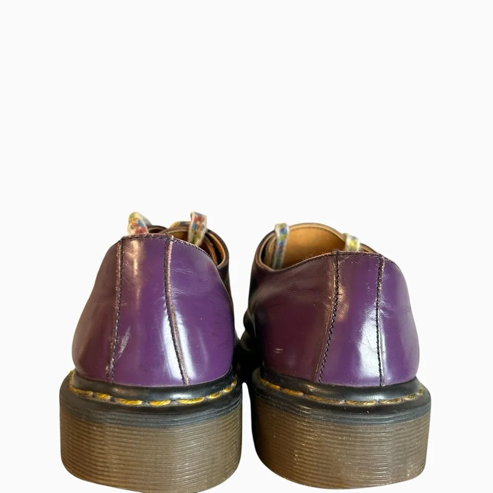 Vintage Dr Martens 1461/59 Purple 3 Eye Shoes Men's Size 7 Wmns 8 England Made